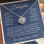 To My Daughter Love You Forever, Love Knot Necklace