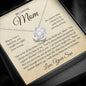 My Loving Mom, Always Keep You In My Heart, Love Your Son Love Knot Necklace