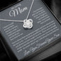 My Loving Mom, Love You Forever, Your Son Love Knot Necklace