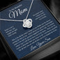 To My Beautiful Mom, Love Your Son Love Knot Necklace