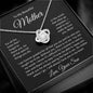 To My Beautiful Mother, You Are My World, Love Your Son Love Knot Necklace
