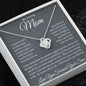 My Loving Mom, Love You Forever, Your Son Love Knot Necklace