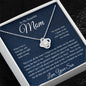 To My Beautiful Mom, Love Your Son Love Knot Necklace