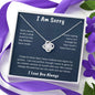 I Am Sorry Love Knot Necklace