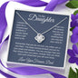 To My Daughter Love You Forever, Love Knot Necklace