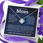 To My Loving Mom Love Knot Necklace