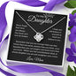 To My Daughter Straighten Your Crown Love Knot Necklace