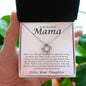 To My Beautiful Mama Watercolor Love Knot Necklace