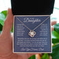 To My Daughter Love You Forever, Love Knot Necklace