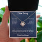 I Am Sorry Love Knot Necklace