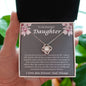 To My Beautifyl Daughter Incredible Blessing Love Knot Necklace