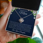 To My Beautiful Mom, From Daughter Love Knot Necklace