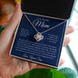 To My Beautiful Mom, Love Your Son Love Knot Necklace