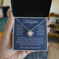 To My Daughter Love You Forever, Love Knot Necklace