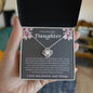 To My Beautifyl Daughter Incredible Blessing Love Knot Necklace