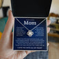To My Loving Mom Love Knot Necklace