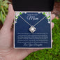 To My Beautiful Mom, From Daughter Love Knot Necklace