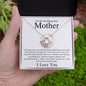 On My Wedding Day Mother I Love You Love Knot Necklace