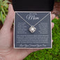 My Loving Mom, Love You Forever, Your Son Love Knot Necklace