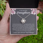To My Beautifyl Daughter Incredible Blessing Love Knot Necklace