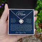 To My Beautiful Mom, Love Your Son Love Knot Necklace