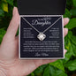 To My Daughter Straighten Your Crown Love Knot Necklace