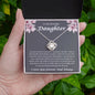 To My Beautifyl Daughter Incredible Blessing Love Knot Necklace