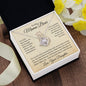 To My Mama Bear Love Your Daughter Love Knot Necklace