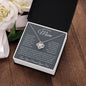 My Loving Mom, Love You Forever, Your Son Love Knot Necklace