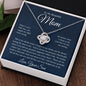 To My Beautiful Mom, Love Your Son Love Knot Necklace