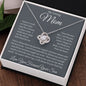 My Loving Mom, Love You Forever, Your Son Love Knot Necklace