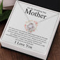 On My Wedding Day Mother I Love You Love Knot Necklace