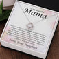 To My Beautiful Mama Watercolor Love Knot Necklace
