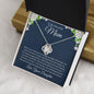 To My Beautiful Mom, From Daughter Love Knot Necklace