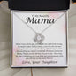 To My Beautiful Mama Watercolor Love Knot Necklace