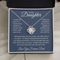 To My Daughter Love You Forever, Love Knot Necklace