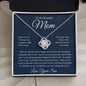 To My Beautiful Mom, Love Your Son Love Knot Necklace
