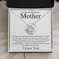 On My Wedding Day Mother I Love You Love Knot Necklace