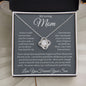 My Loving Mom, Love You Forever, Your Son Love Knot Necklace