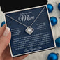 To My Beautiful Mom, Love Your Son Love Knot Necklace
