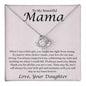 To My Mama Always Your Little Girl Love Knot Necklace
