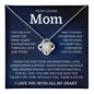 To My Loving Mom Love Knot Necklace