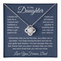 To My Daughter Love You Forever, Love Knot Necklace