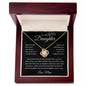 To My Daughter Straighten Your Crown Love Knot Necklace