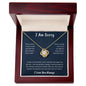 I Am Sorry Love Knot Necklace
