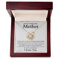 On My Wedding Day Mother I Love You Love Knot Necklace