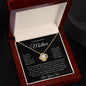 To My Beautiful Mother, You Are My World, Love Your Son Love Knot Necklace