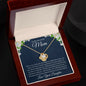 To My Beautiful Mom, From Daughter Love Knot Necklace