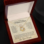 To My Mama Bear Love Your Daughter Love Knot Necklace