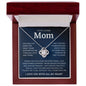 To My Loving Mom Love Knot Necklace